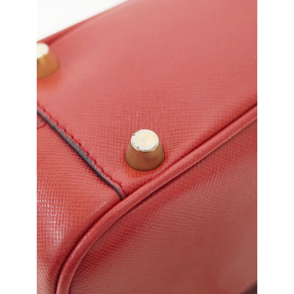 Prada Saffiano Lux red leather bowler bauletto - Picture 9 of 9